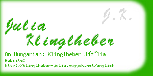 julia klinglheber business card